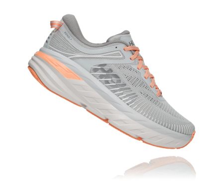 Hoka One One Bondi 7 Ženske Pohodni Čevlji Siva / Oranžna SI-519748E